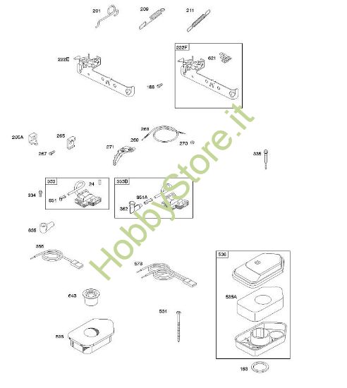 A - Depuratore aria, comandi, molla regolatore, accensione B&S - 10 €¦ 10A902-2128-E1 brand Stihl